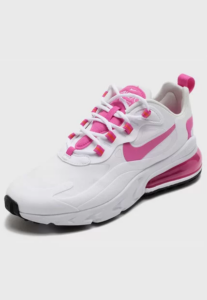 Zapatillas Nike Air Max 270 React rosas y blancas